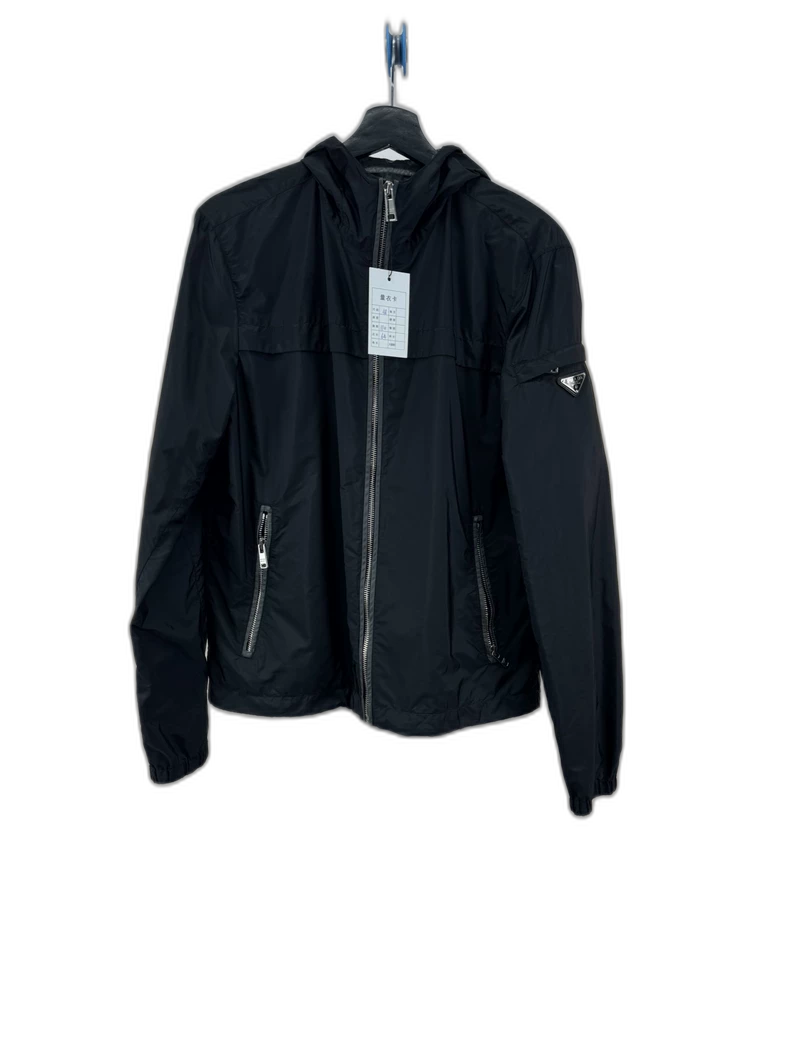 Prada Black Nylon Hooded Jacket