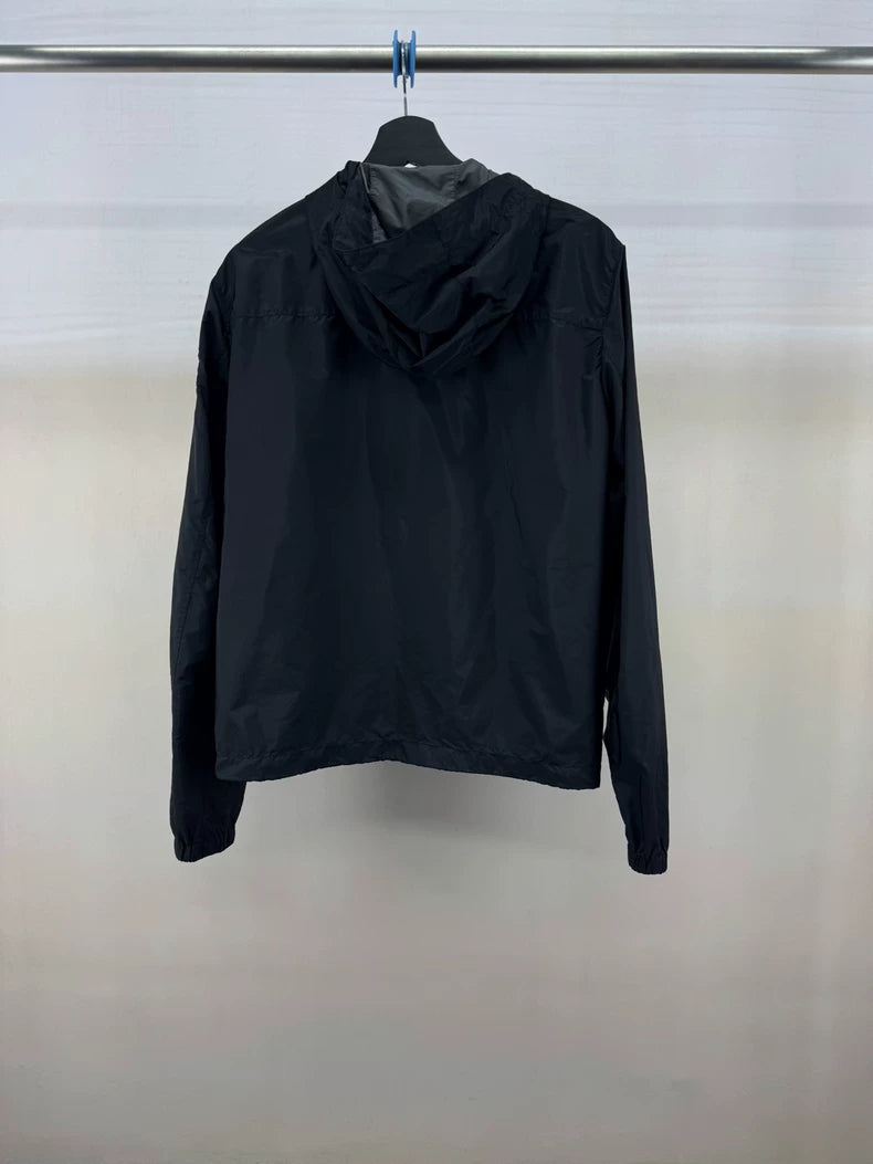 Prada Black Nylon Hooded Jacket