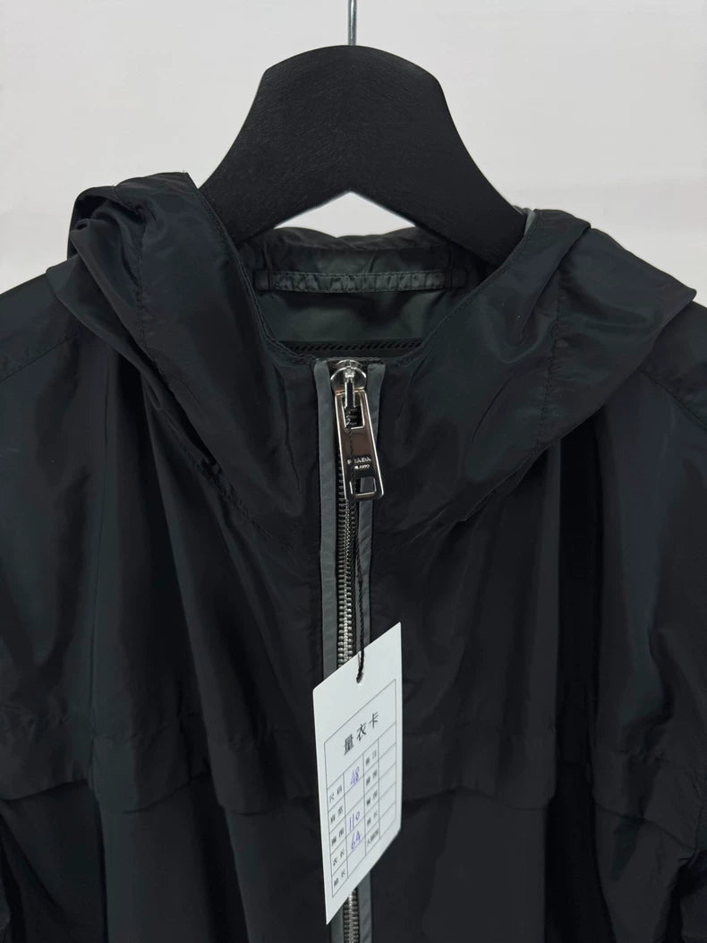 Prada Black Nylon Hooded Jacket