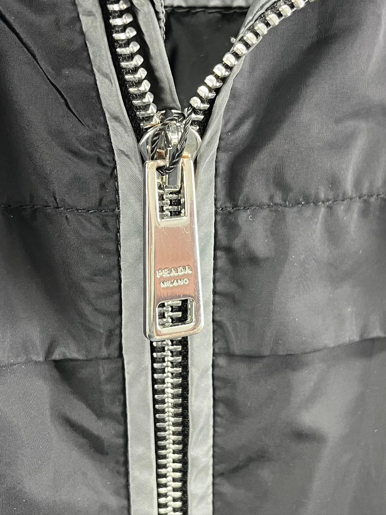 Prada Black Nylon Hooded Jacket