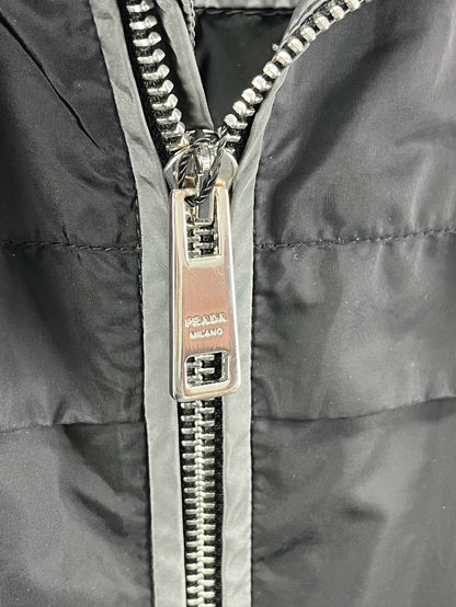 Prada Black Nylon Hooded Jacket