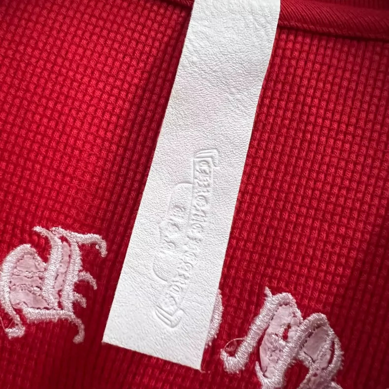 Chrome Hearts Red Long Sleeve Knit Sweater