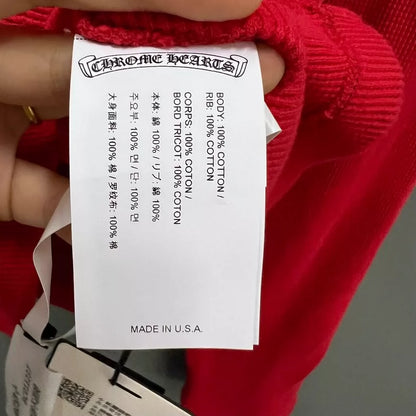 Chrome Hearts Red Long Sleeve Knit Sweater