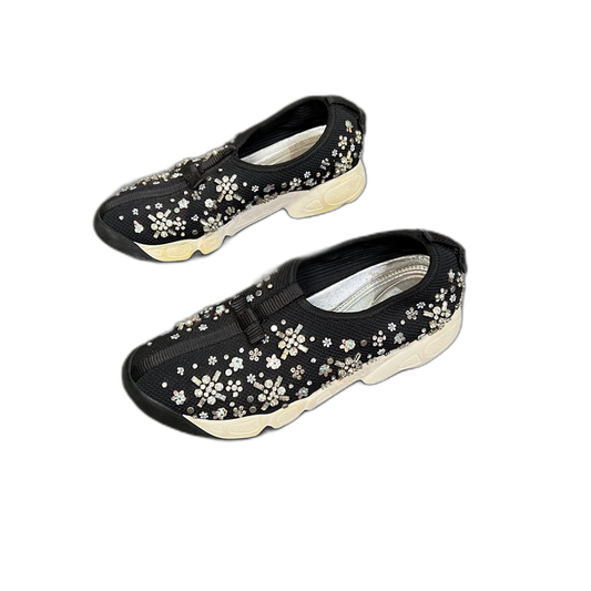 Dior Black Rhinestone Garden Shoes