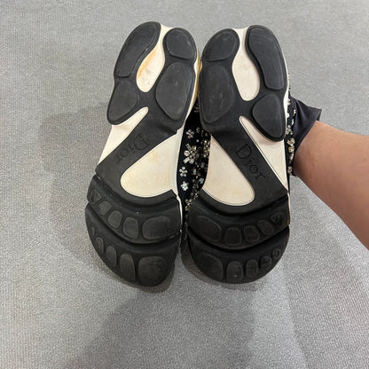 Dior Black Rhinestone Garden Shoes