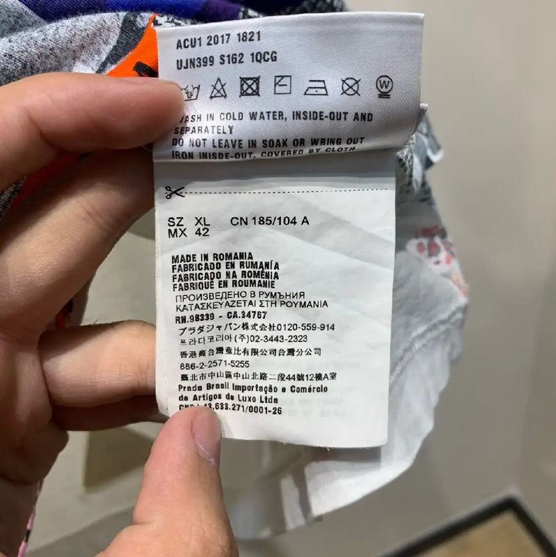 Prada Multicolored Cotton Men's T-Shirt XL