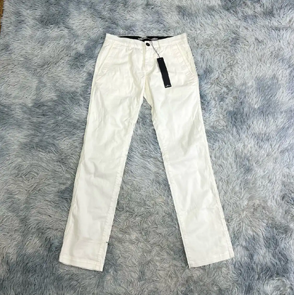 Stone Island Men's Casual White Cotton Pants 0089