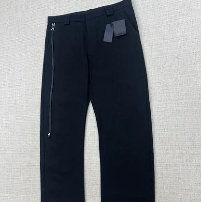 Prada Black Cotton Logo Casual Pants for Men