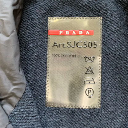 Prada Black Cotton Hooded Jacket for Men