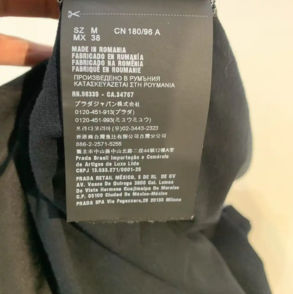 Prada Black Cotton T-Shirt for Men