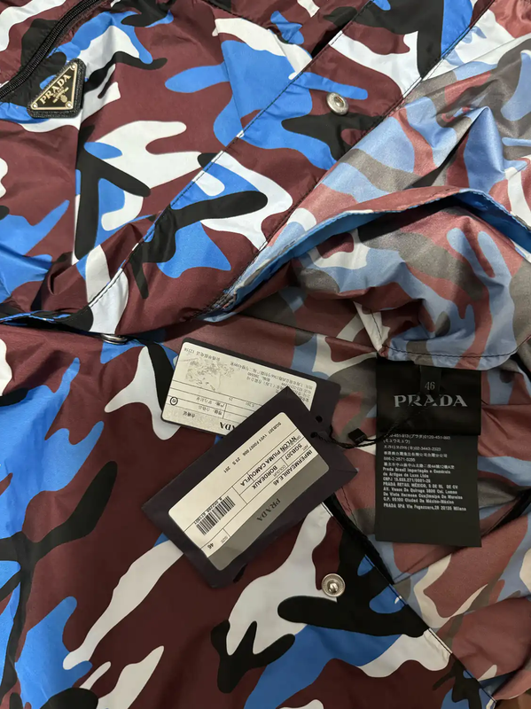 Prada Color Block Logo Men's Raincoat