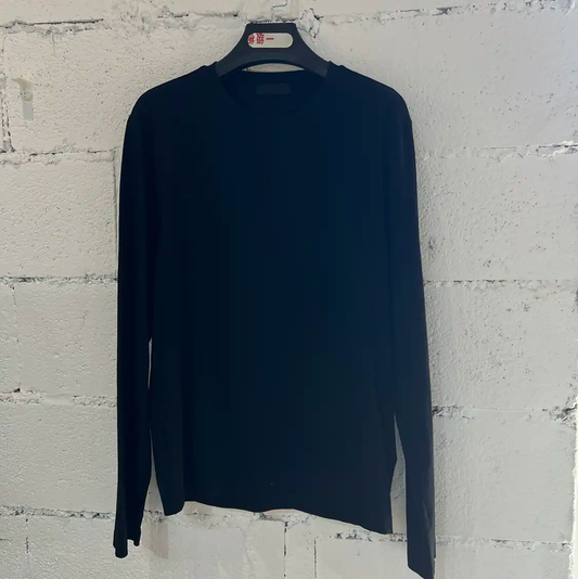 Prada Black Cotton Long Sleeve Sweatshirt for Men