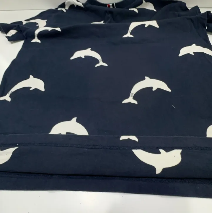Thom Browne Dolphin Print Short Sleeve Tee