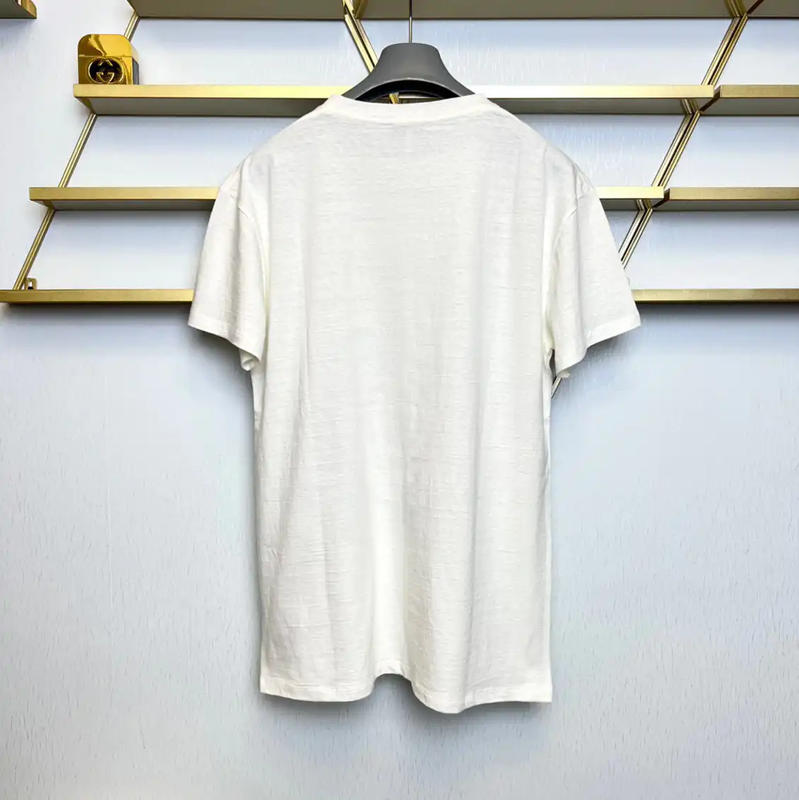 Loewe Summer White Cotton Printed T-Shirt 0089
