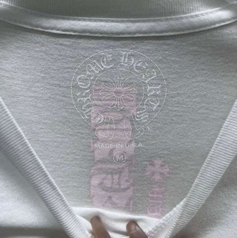 Chrome Hearts Men's White T-Shirt with Pocket 0089