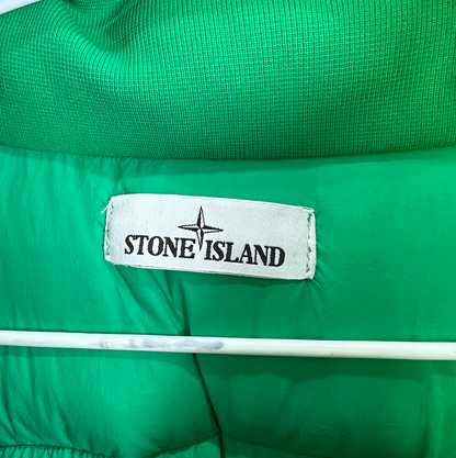 Stone Island Green Cotton Blend Puffer Jacket 0089