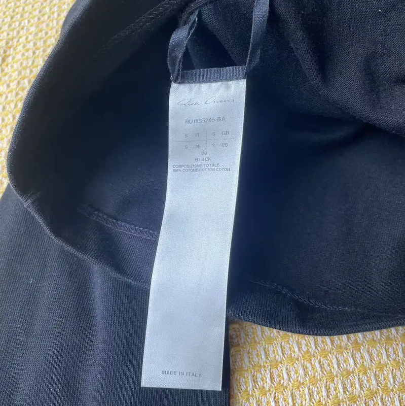 Rick Owens Black Cotton Men's Hoodie 0089