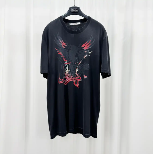Givenchy Black Logo Print Men's T-Shirt 0089