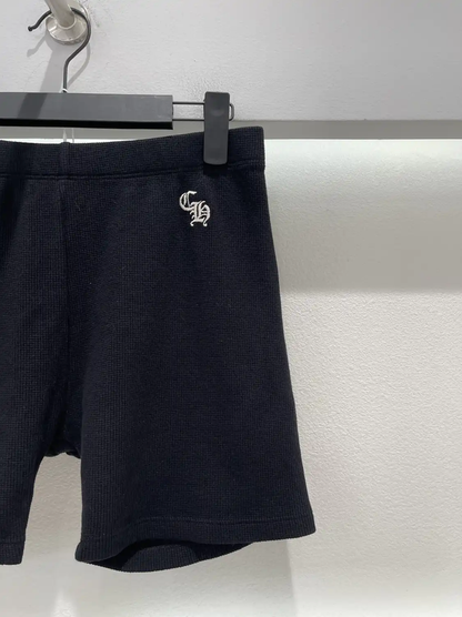 Chrome Hearts Black Cotton Embroidered Shorts 0089