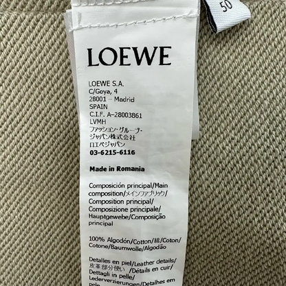 Loewe Men's White Checkered Long Sleeve Shirt 0089