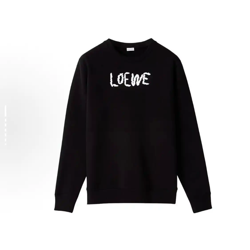 Loewe Black Cotton Sweatshirt for Men 0089