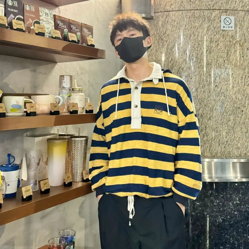 Loewe Striped Cotton Men's Sweatshirt 0089