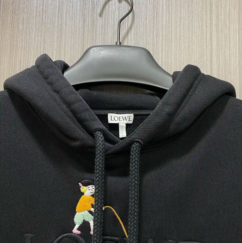 Loewe Black Cotton Men's Hoodie 0089