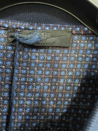 Prada Men's Navy Cotton Dot Polo Shirt