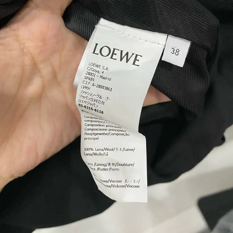 Loewe Black Long Sleeve Outerwear Jacket 0089