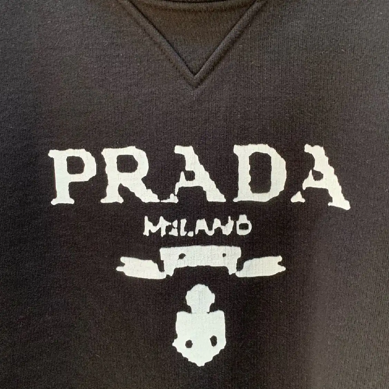 Prada Men's Black Cotton Sweatshirt