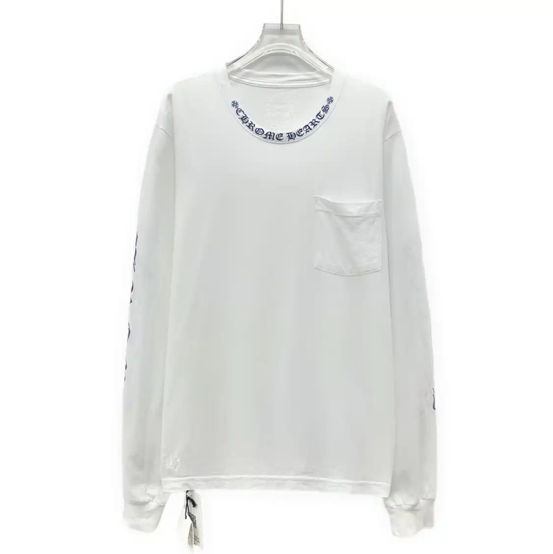 Chrome Hearts White Cotton Long Sleeve T-Shirt 0089