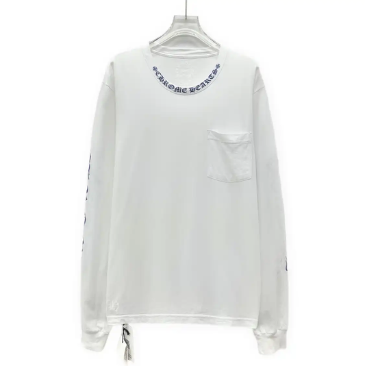 Chrome Hearts White Cotton Long Sleeve T-Shirt 0089