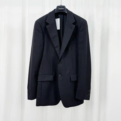 Prada Black Wool Long Sleeve Coat