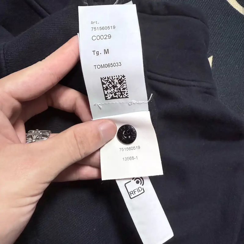 Stone Island Black Long Sleeve Sweatshirt 0089