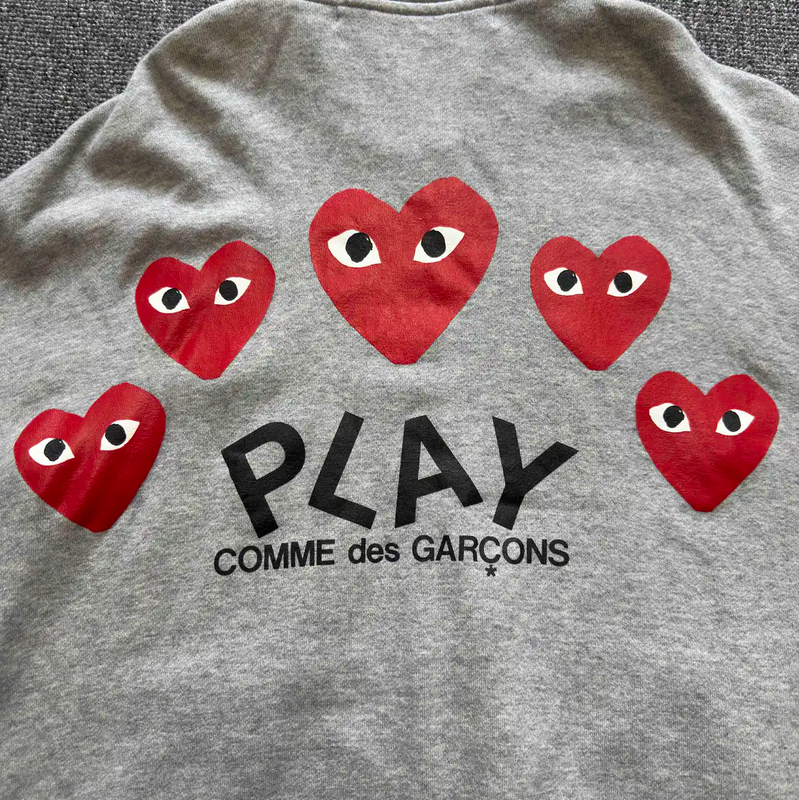 Comme des Garçons Gray Cotton Men's Hoodie 0089