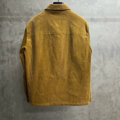 Prada Men's Long Sleeve Yellow Cotton Shirt