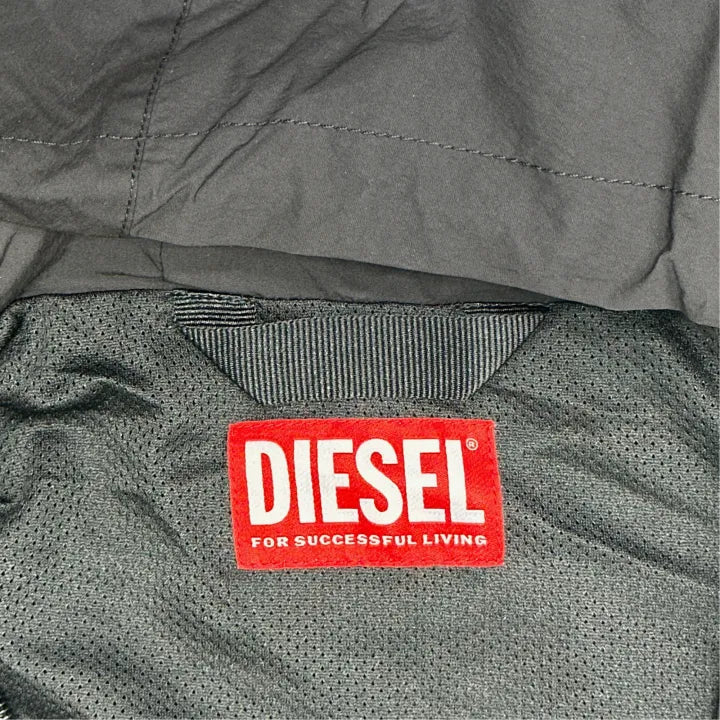 Diesel Black Zip-Up Hooded Jacket for Men 0079