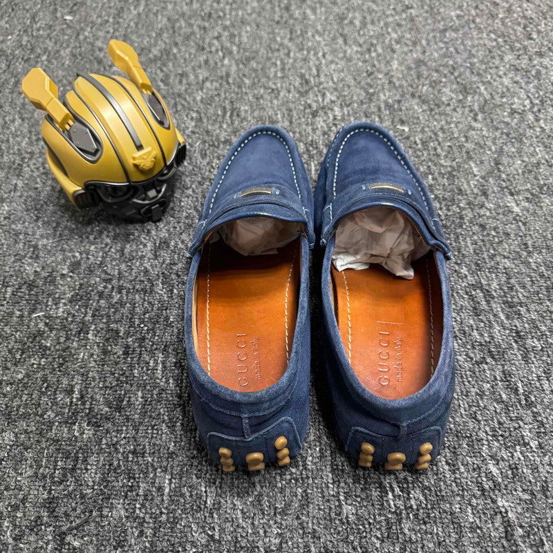 Gucci Leather Casual Loafers in Blue 0079