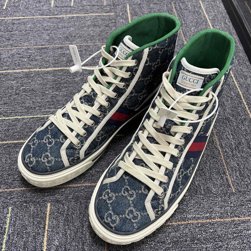 Gucci Tennis 1977 Denim High-Top Sneakers 0079