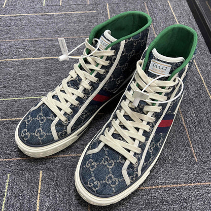 Gucci Tennis 1977 Denim High-Top Sneakers 0079