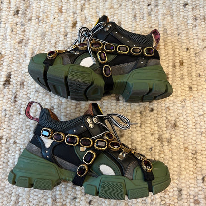 Gucci Flashtrek Crystal-Embellished Sneakers 0079