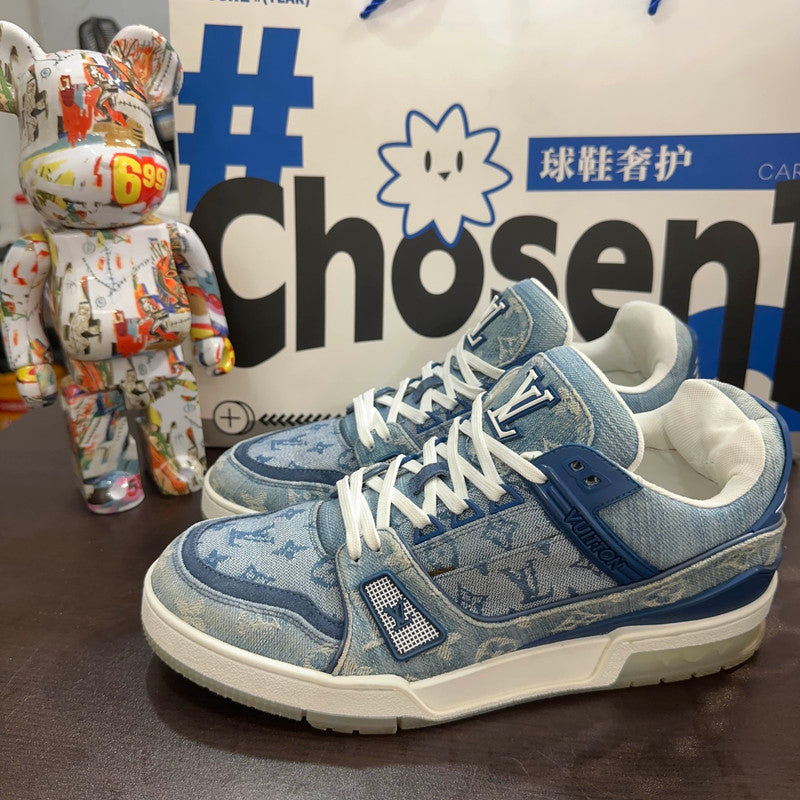 Louis Vuitton Blue Denim Low-Top Trainers for Men 0079