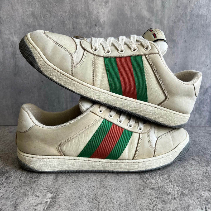 Gucci Screener Leather Canvas Sneakers for Men 0079
