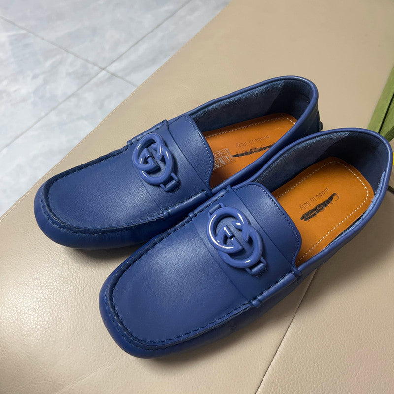 Gucci Interlocking Double G Blue Casual Shoes 0079