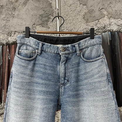 Chrome Hearts Light Blue Casual Pants for Men 0089