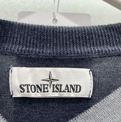Stone Island Men's Gray Long Sleeve Knit Sweater 0089