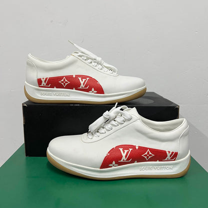 Louis Vuitton Low-Top Red & White Sneakers 0079