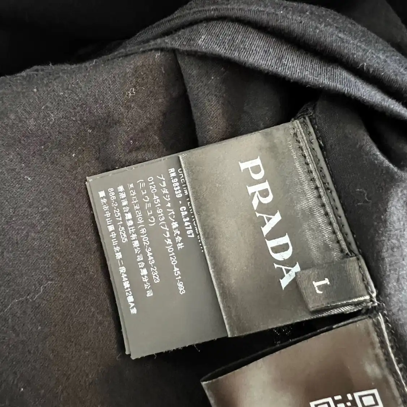 Prada Black Cotton Men's T-Shirt XL
