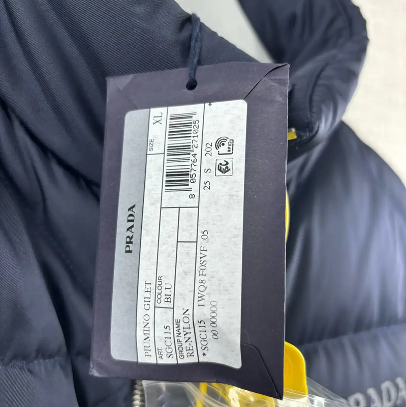 Prada Men's Navy Puffer Vest