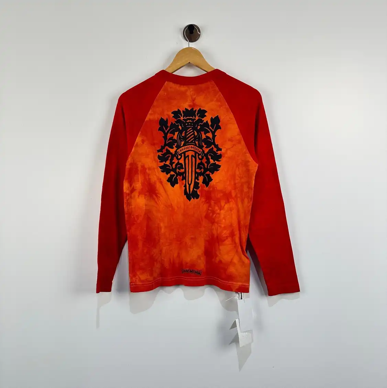 Chrome Hearts Orange and Red Long Sleeve T-Shirt 0089